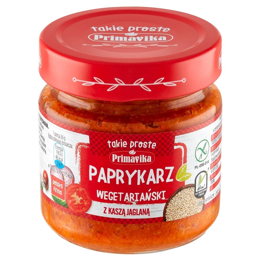 Primavika Paprykarz wegetariański Primaeco z kaszą jaglaną BIO 160 g