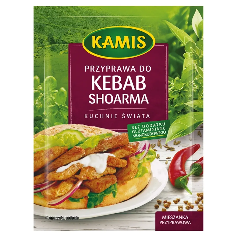 Kamis Kuchnie świata Przyprawa do kebab shoarma Mieszanka przyprawowa 25 g