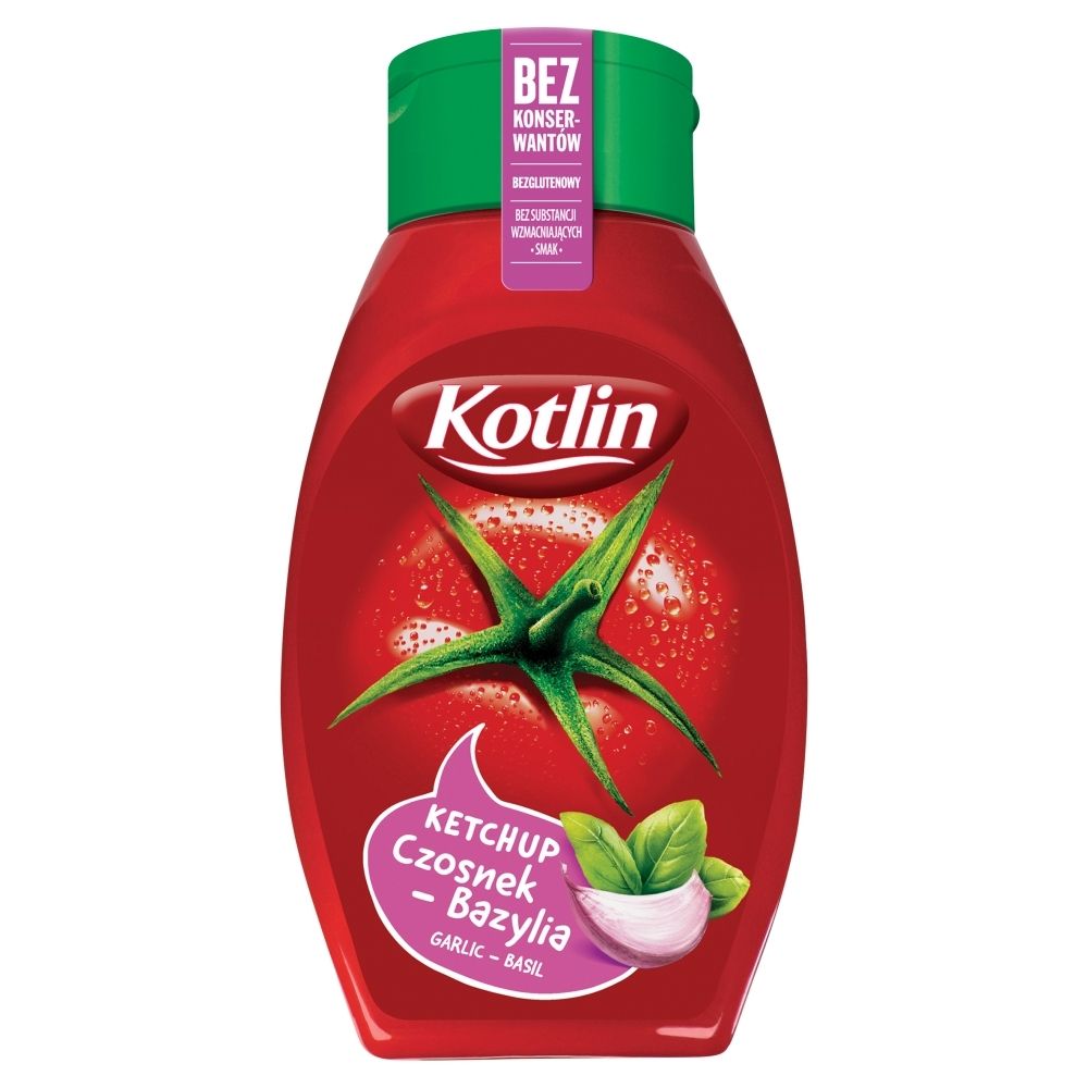 Kotlin Ketchup czosnek-bazylia 450g