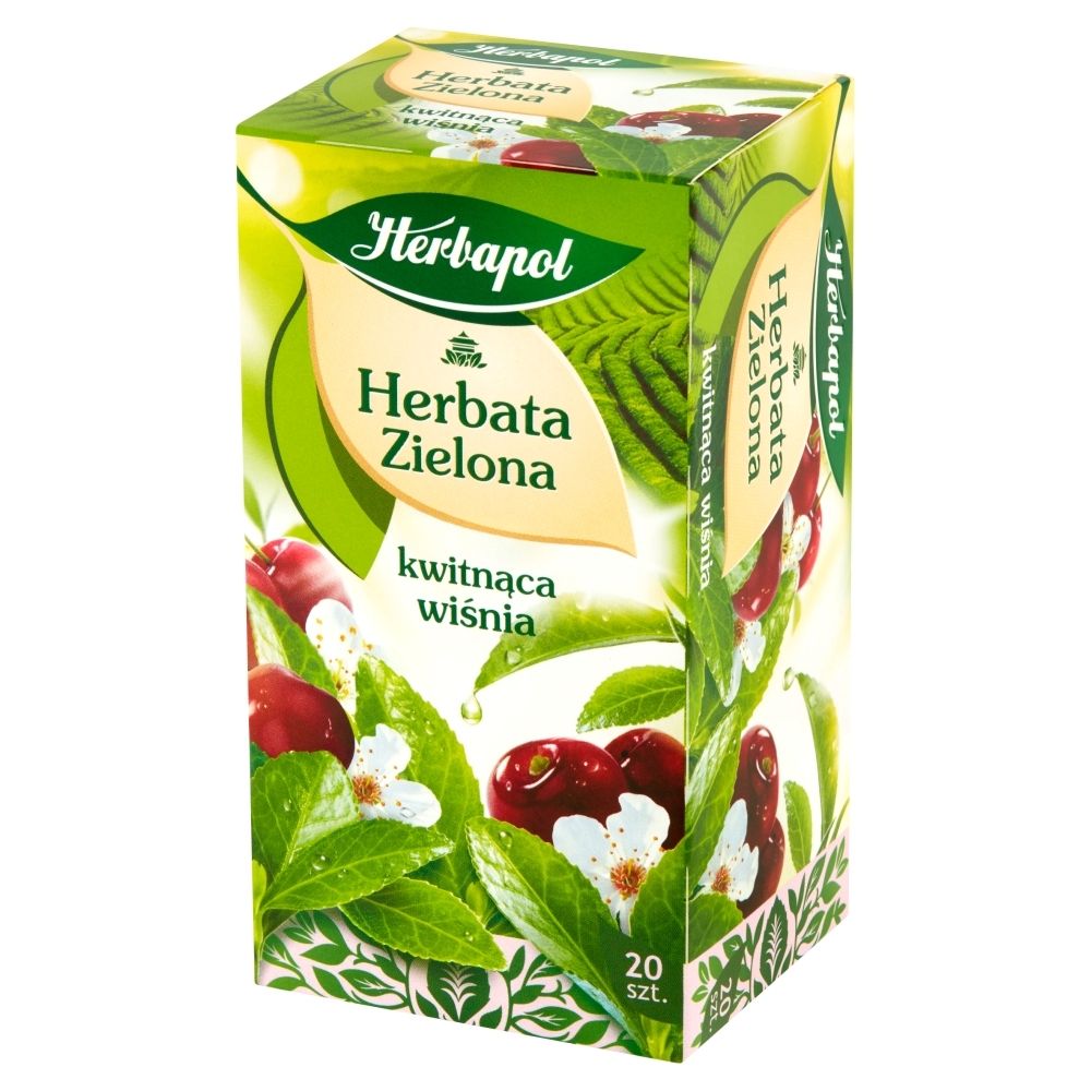 Herbapol Herbapol Herbata zielona kwitnąca wiśnia 34 g (20 x 1,7 g)