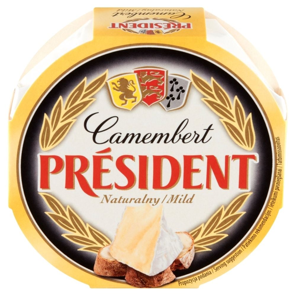 President Camembert naturalny z porostem białej pleśni