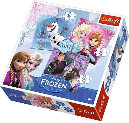 Puzzle Tradycyjne TREFL Kraina Lodu 3w1