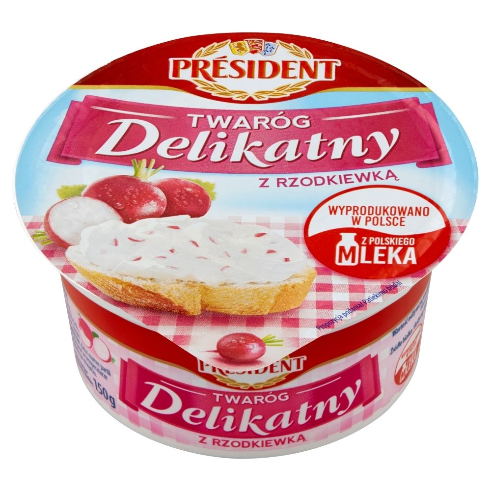 Président - Twaróg delikatny homogenizowany z rzodkiewką