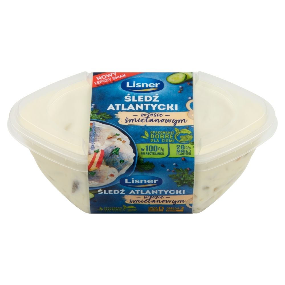 Lisner Śledź atlantycki filety w sosie śmietanowym 280 g SPAR-5900344018110