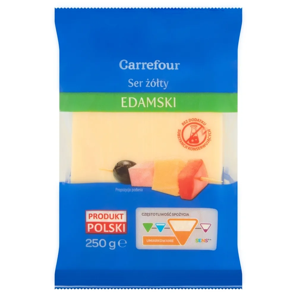 Carrefour Ser żółty edamski 250 g