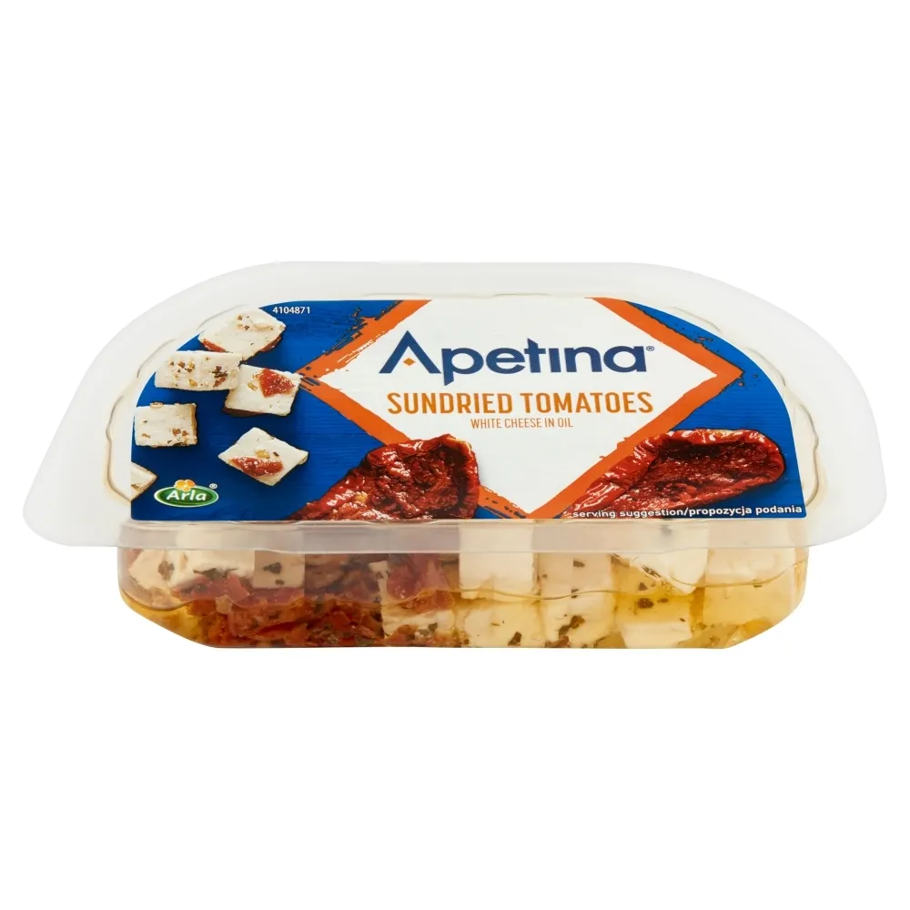 Apetina - Ser typu śródziemnomorskiego w zalewie olejowej z suszonymi pomidorami.