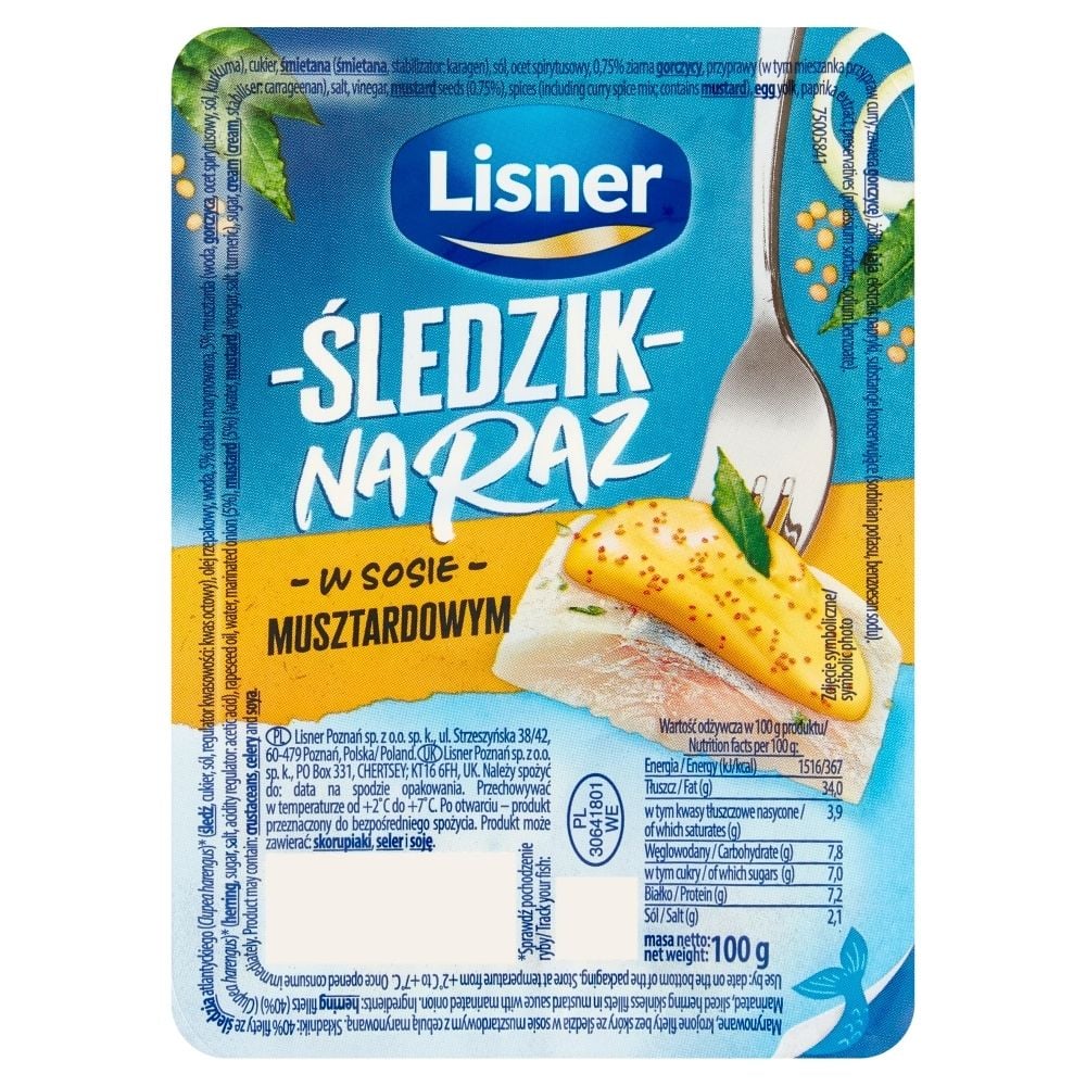 Lisner Śledź - Śledzik w sosie musztardowym