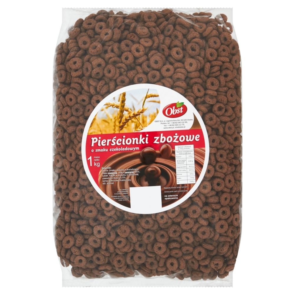 Obst Pierścionki zbożowe o smaku czekoladowym 1 kg