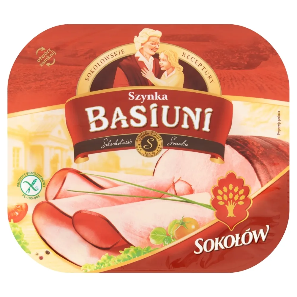 Szynka Basiuni plastry 140 g Sokołów