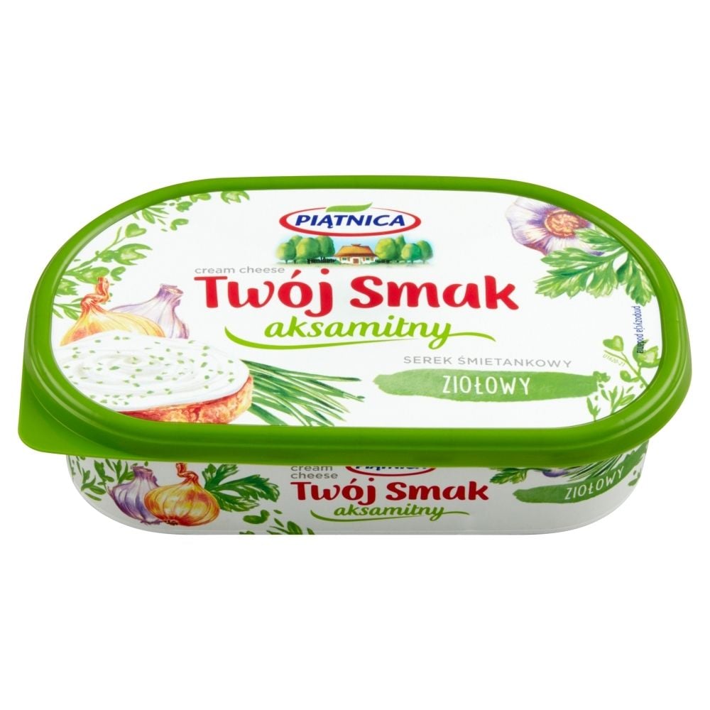 Piątnica Twój Smak Serek śmietankowy aksamitny ziołowy 135 g