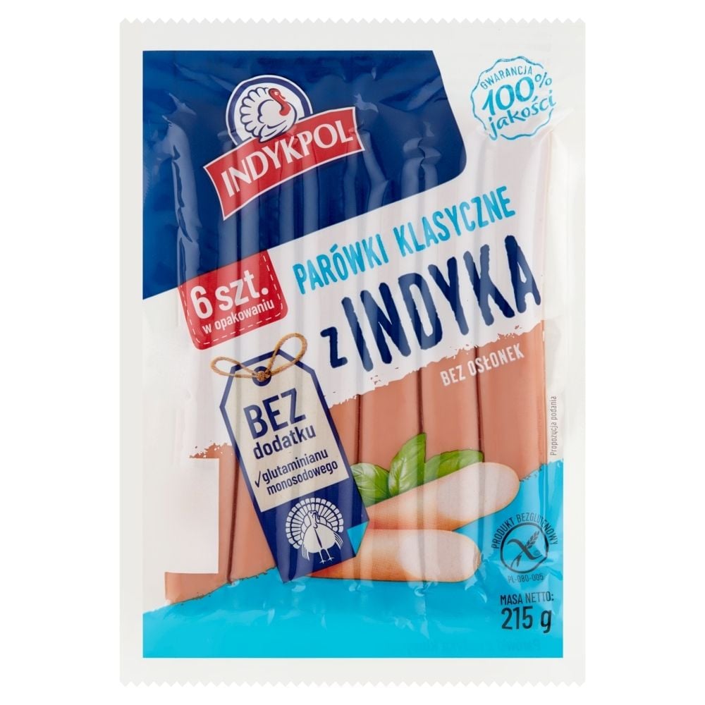 Indykpol - Parówki z indyka bez glutenu