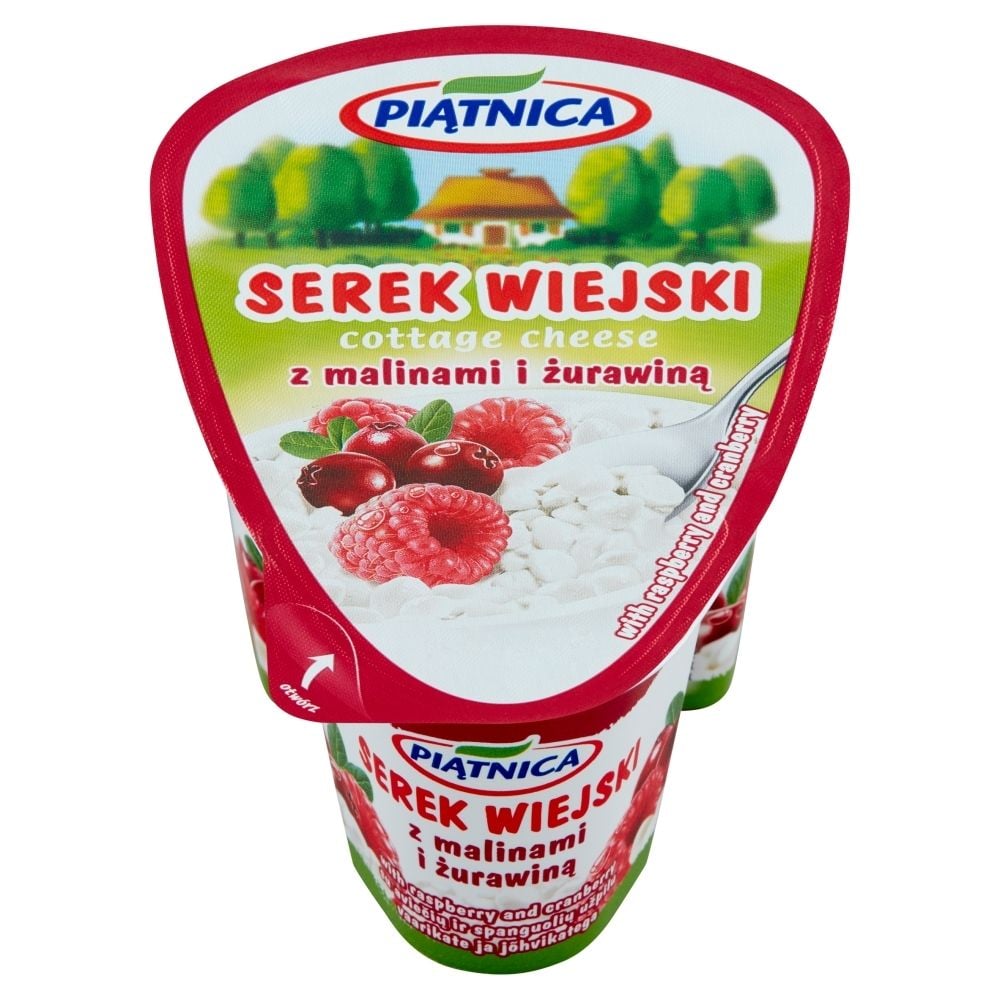 Piątnica - Serek wiejski z malinami i  żurawiną