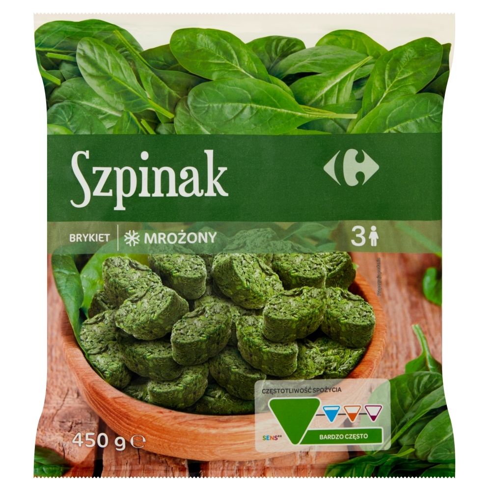 Carrefour Szpinak brykiet mrożony 450 g