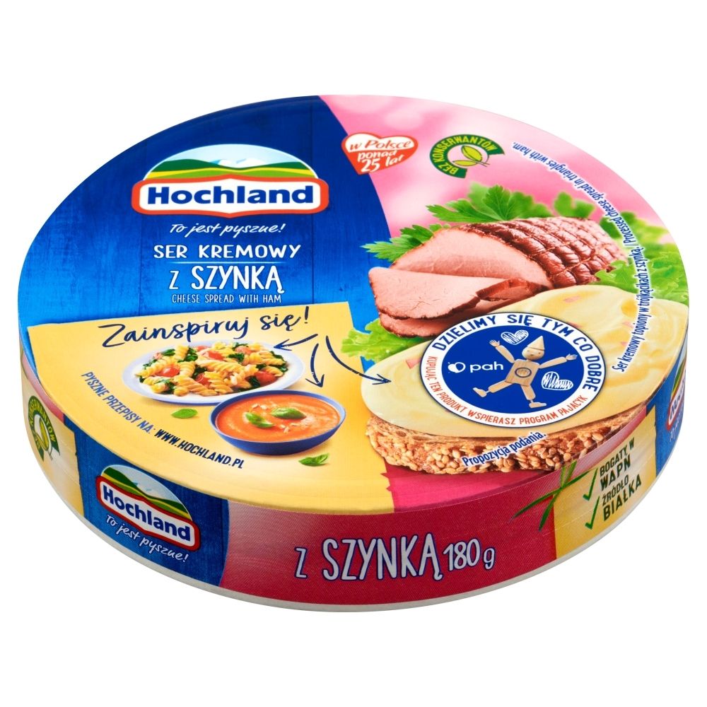 Hochland ser kremowy topiony w trójkącikach z szynką
