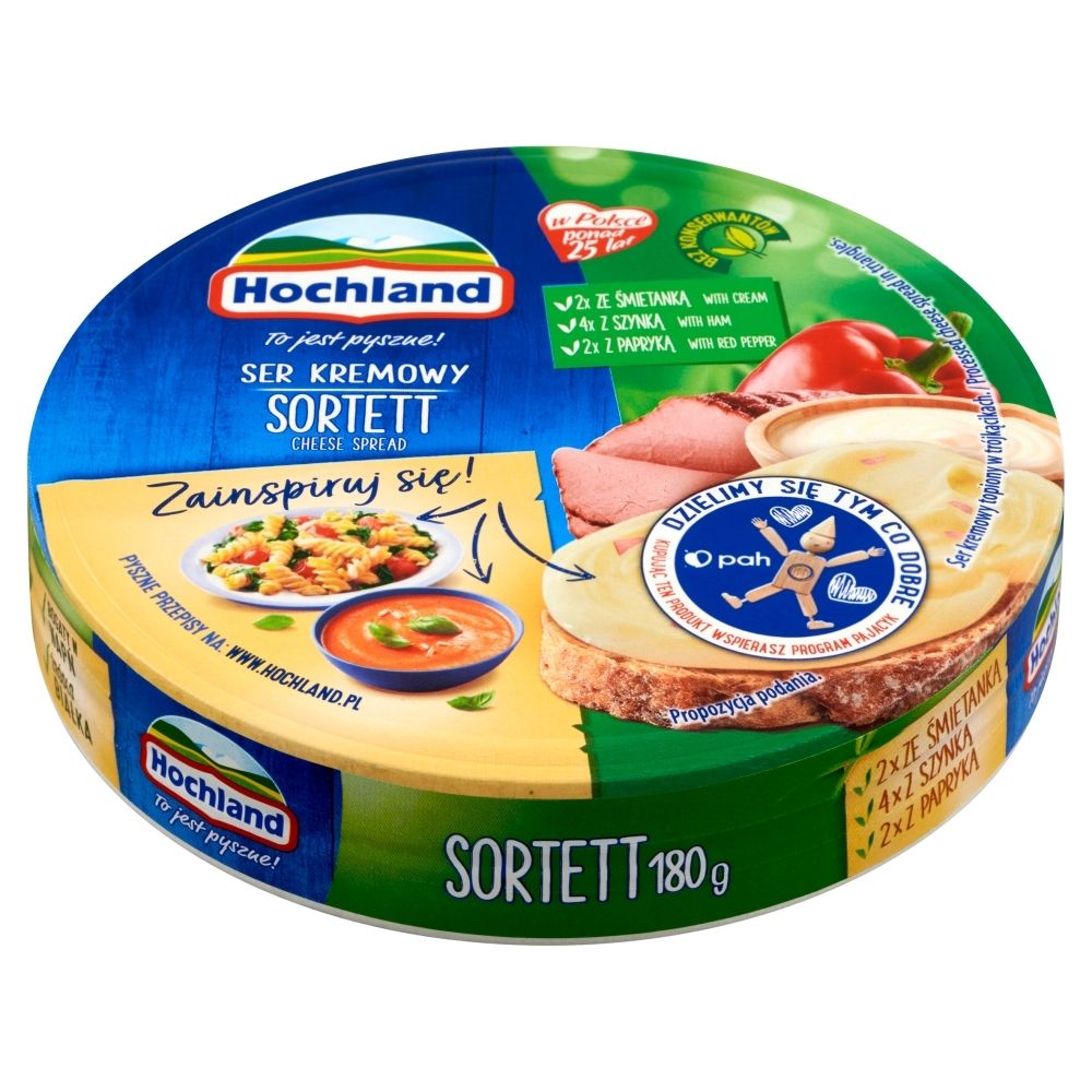 Hochland Sortett Ser kremowy topiony w trójkącikach 180 g