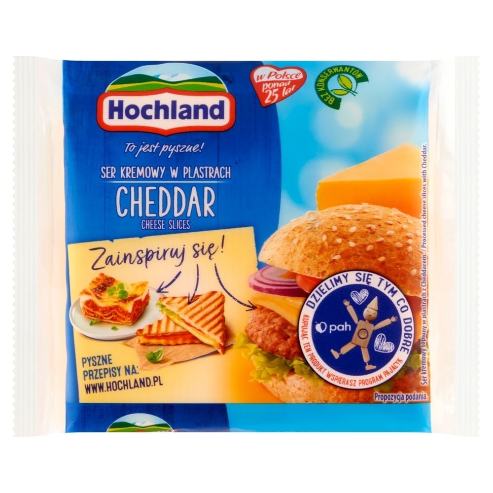Hochland Cheddar ser kremowy topiony w plastrach