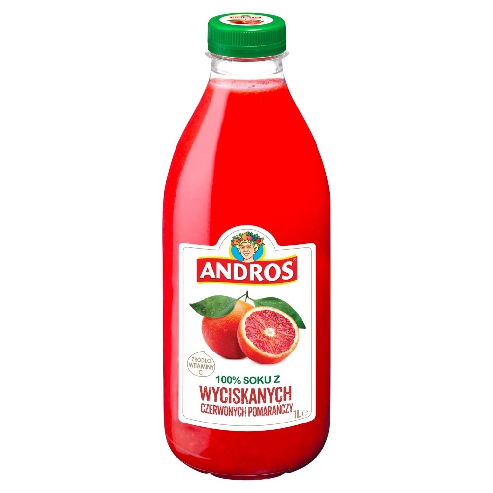 Andros Sok Z Czerwonych Pomarańczy Wyciskanych 1L
