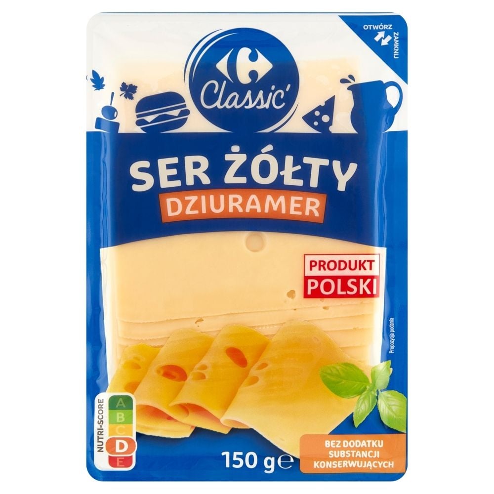 Carrefour Classic Ser żółty dziuramer 150 g