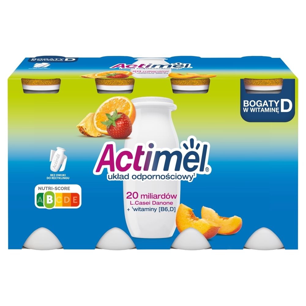 Danone - Actimel L.casei z witaminami B6 i D wieloowocowy