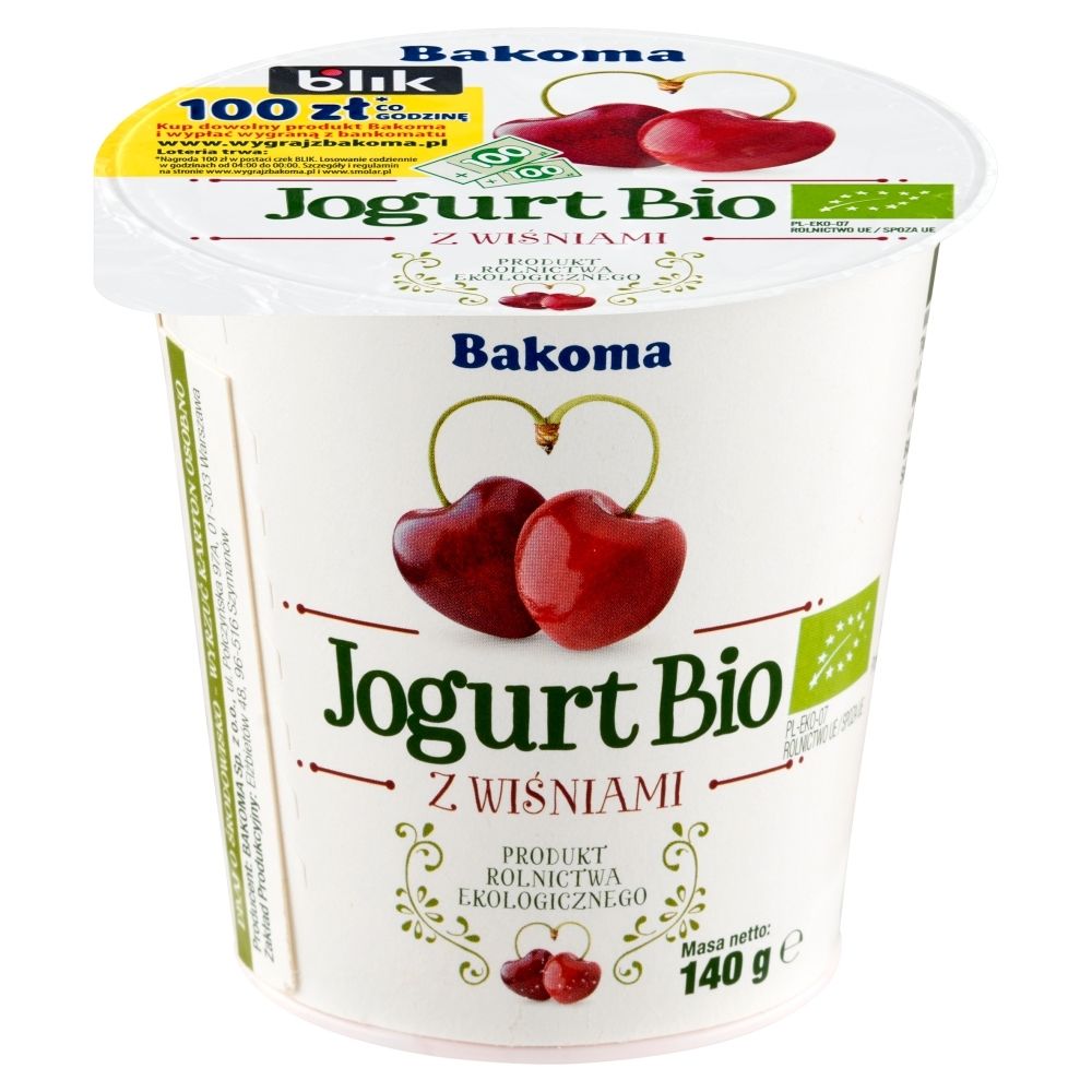 Bakoma Jogurt BIO z wiśniami