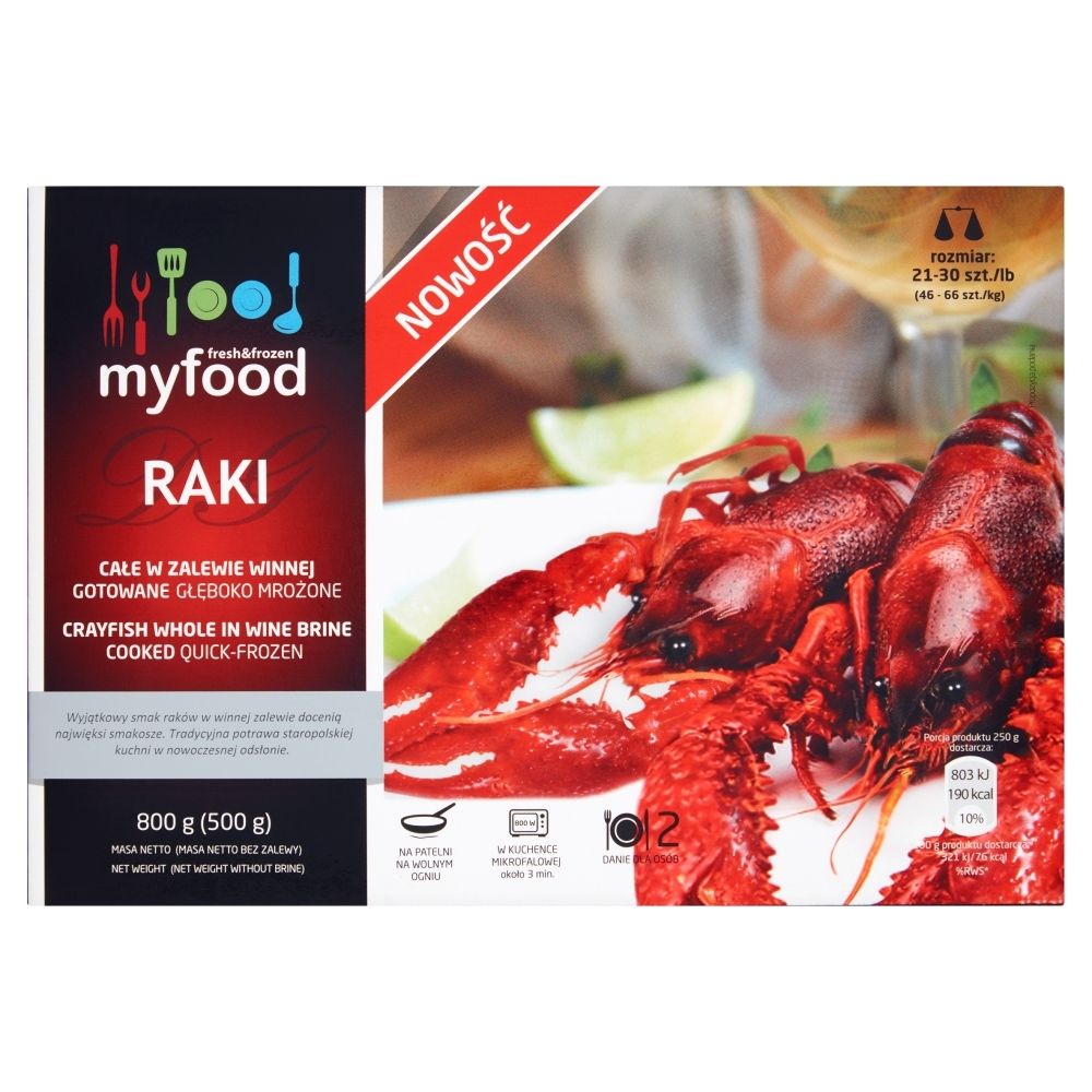 My food Raki całe gotowane mrożone 800g
