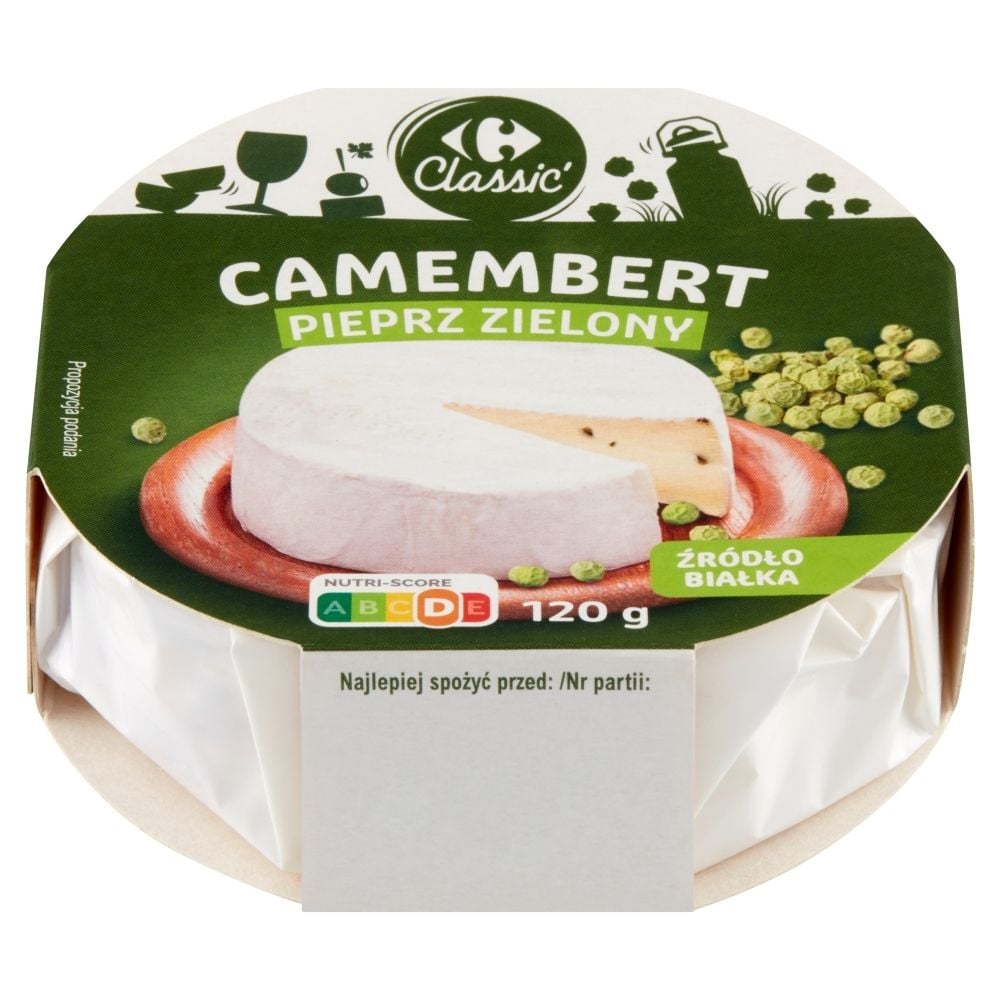 Carrefour Classic Ser camembert pieprz zielony 120 g