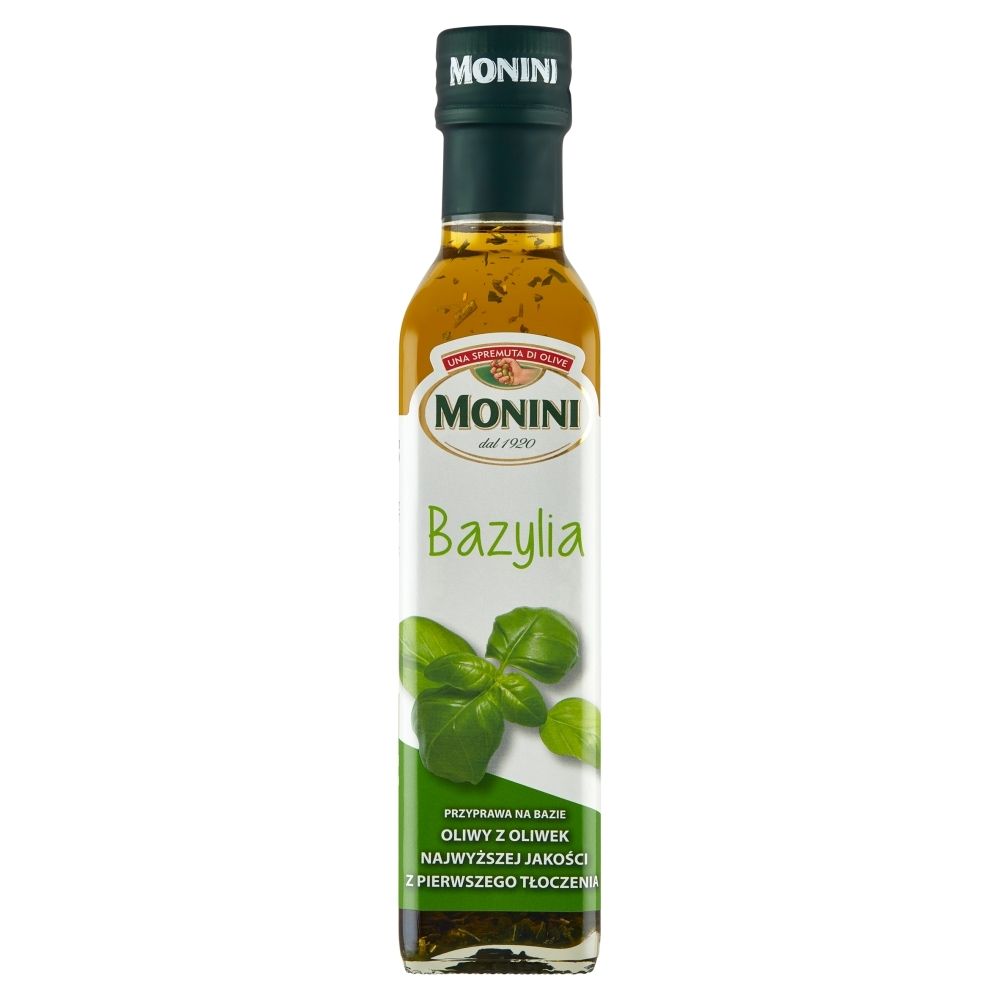 Monini Oliwa z Oliwek Extra Vergine Aromatyzowana Bazylia 250ml -