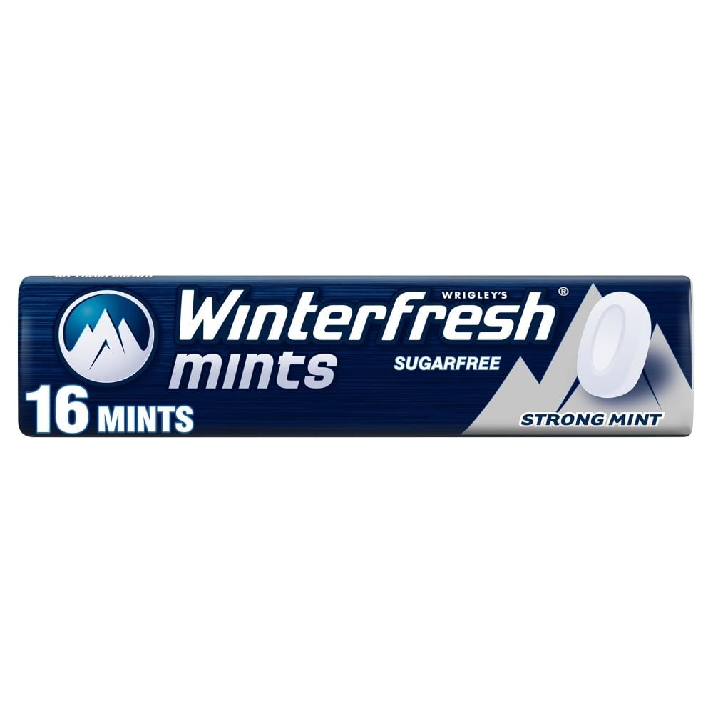 Winterfresh - Bezcukrowe cukierki zawierają substancje słodzące o smaku miętowym