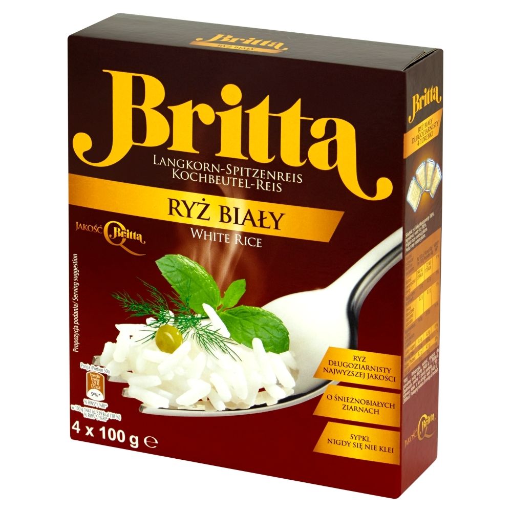 Britta, Ryż długoziarnisty biały w saszetkach, premium, 4x100 g