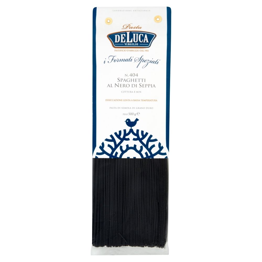 DE LUCA Makaron czarny spaghetti z pszenicy durum