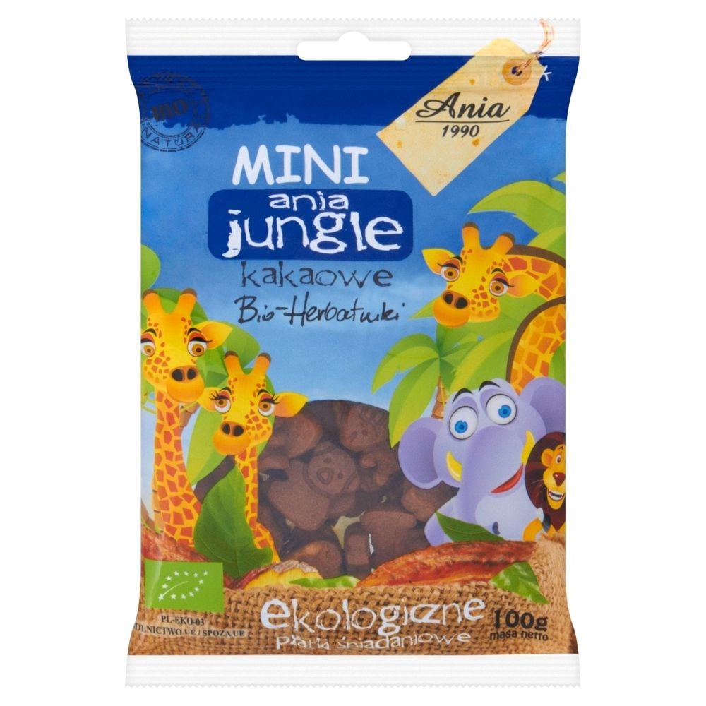 Bio Ania Ciasteczka Kakaowe Mini Zoo Bio 100g