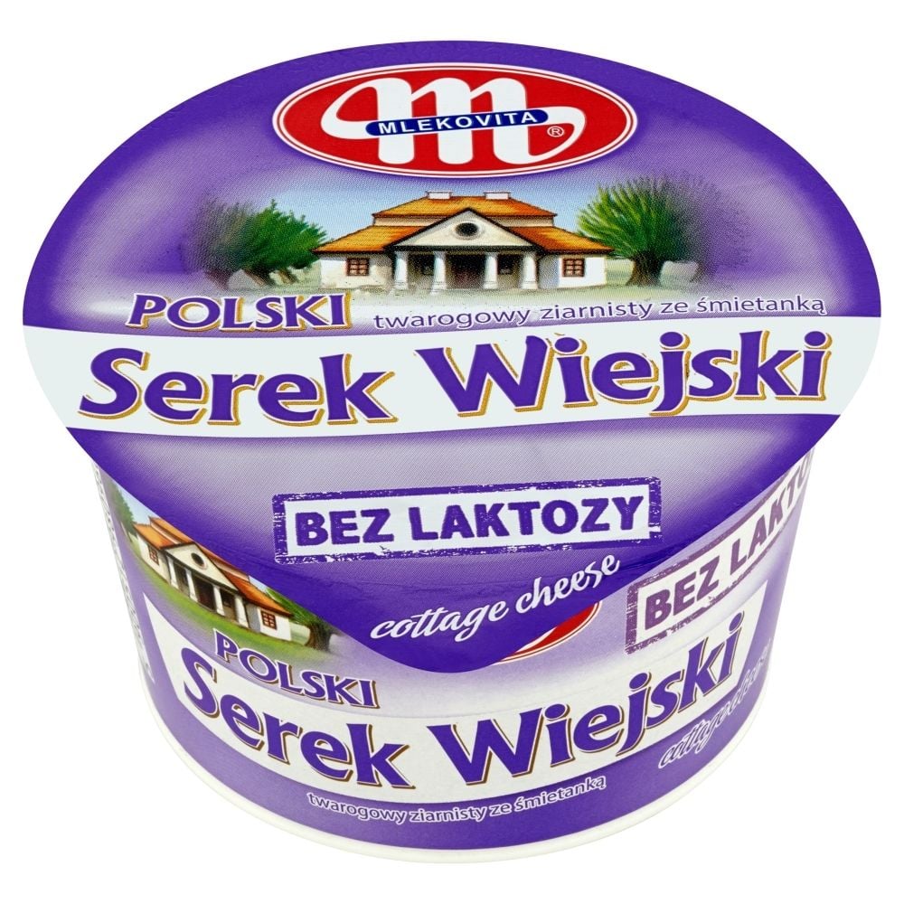 Mlekovita Serek twarogowy ziarnisty ze śmietanką bez laktozy