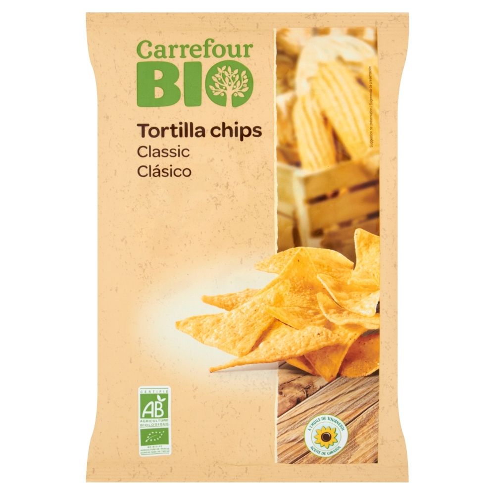 Carrefour Bio Classic Chipsy tortilla 125 g