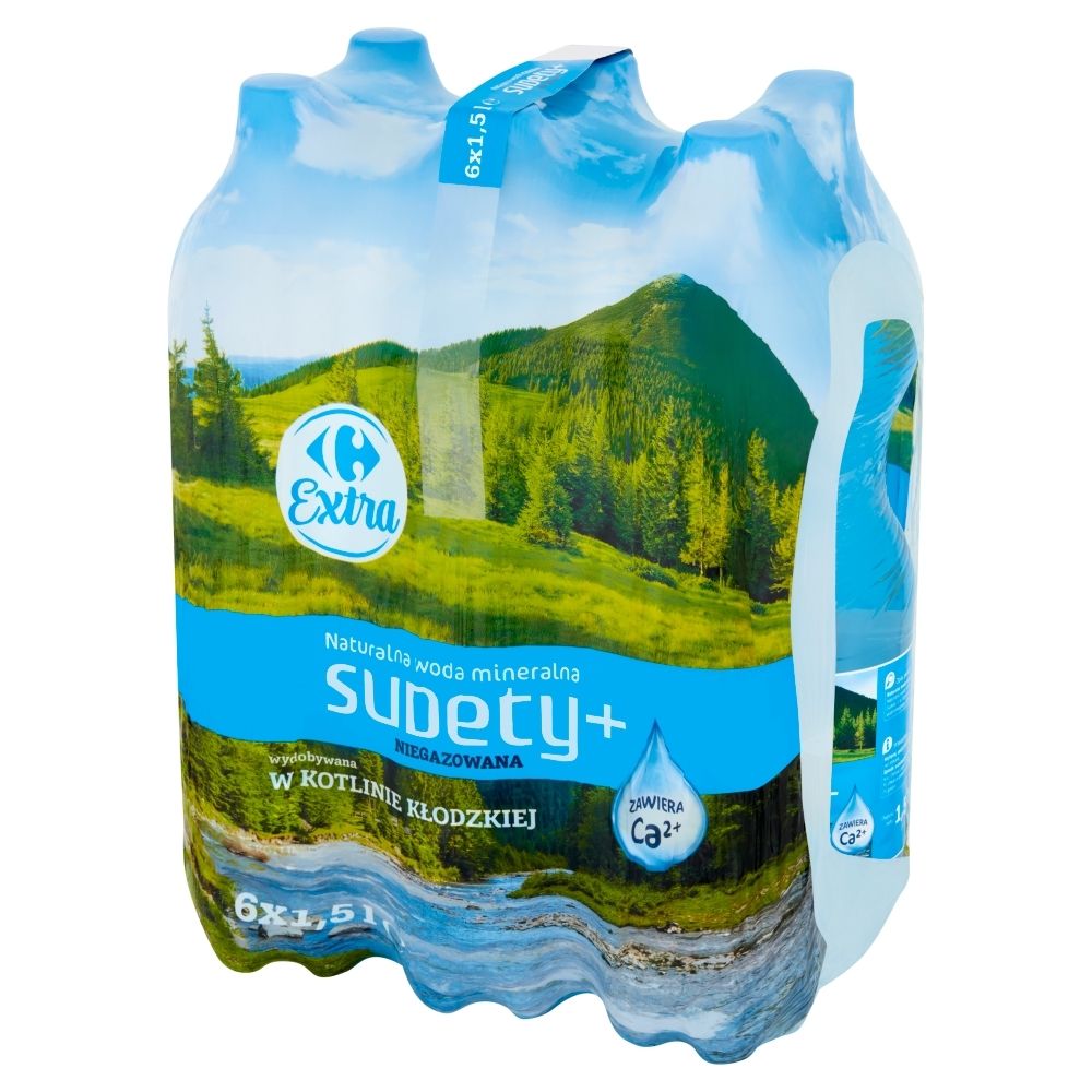 Carrefour Extra Sudety+ Naturalna woda mineralna niegazowana 6 x 1,5 l