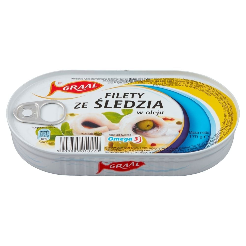 Graal FILETY ZE ŚLEDZIA W OLEJU GRAAL 170 G zakupy dla domu i biura! 39080833