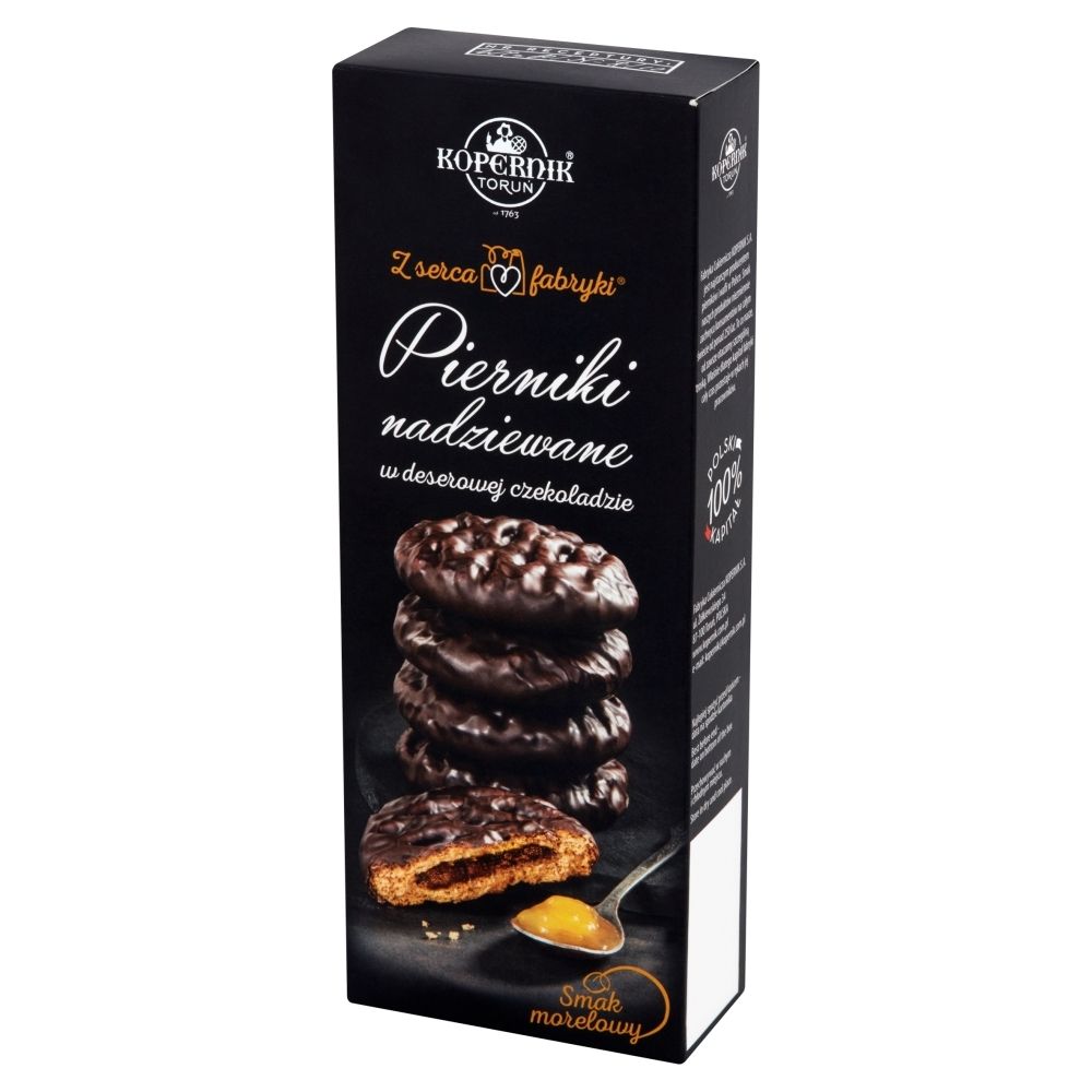 Kopernik Pierniki w czekoladzie nadziewane morelą