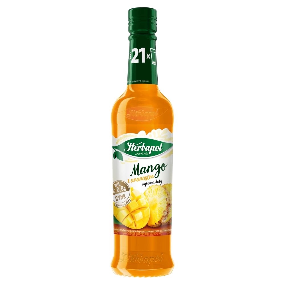 Herbapol Syrop o smaku mango i ananas 420 ml