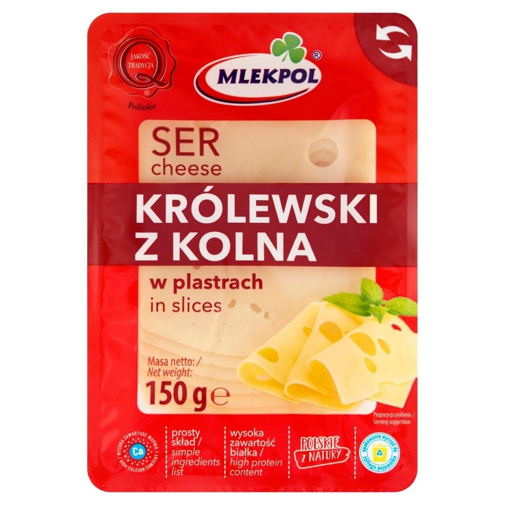 Mlekpol Ser żółty Królewski z Kolna plastry