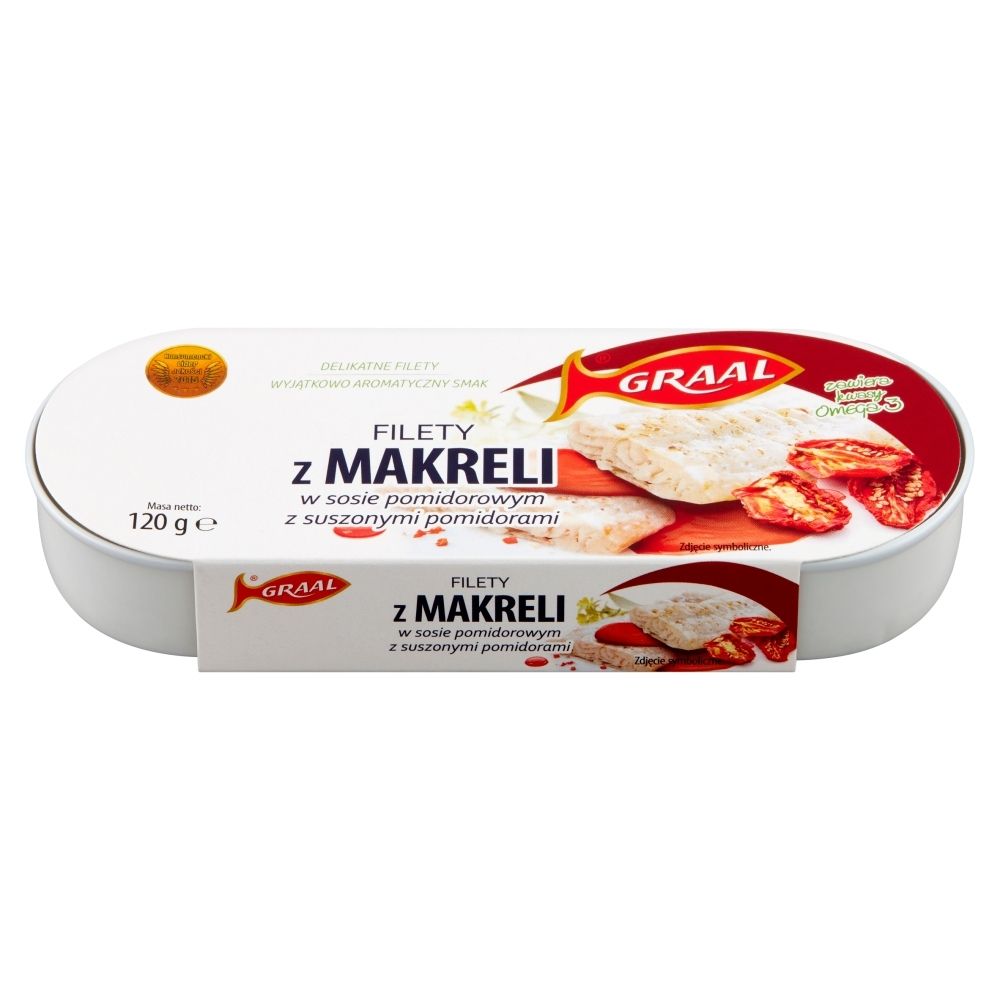 Graal FILETY Z MAKRELI W SOSIE POMIDOROWYM Z PASTĄ Z SUSZONYCH POMIDORÓW 120 G zakupy dla domu i biura! 29488830