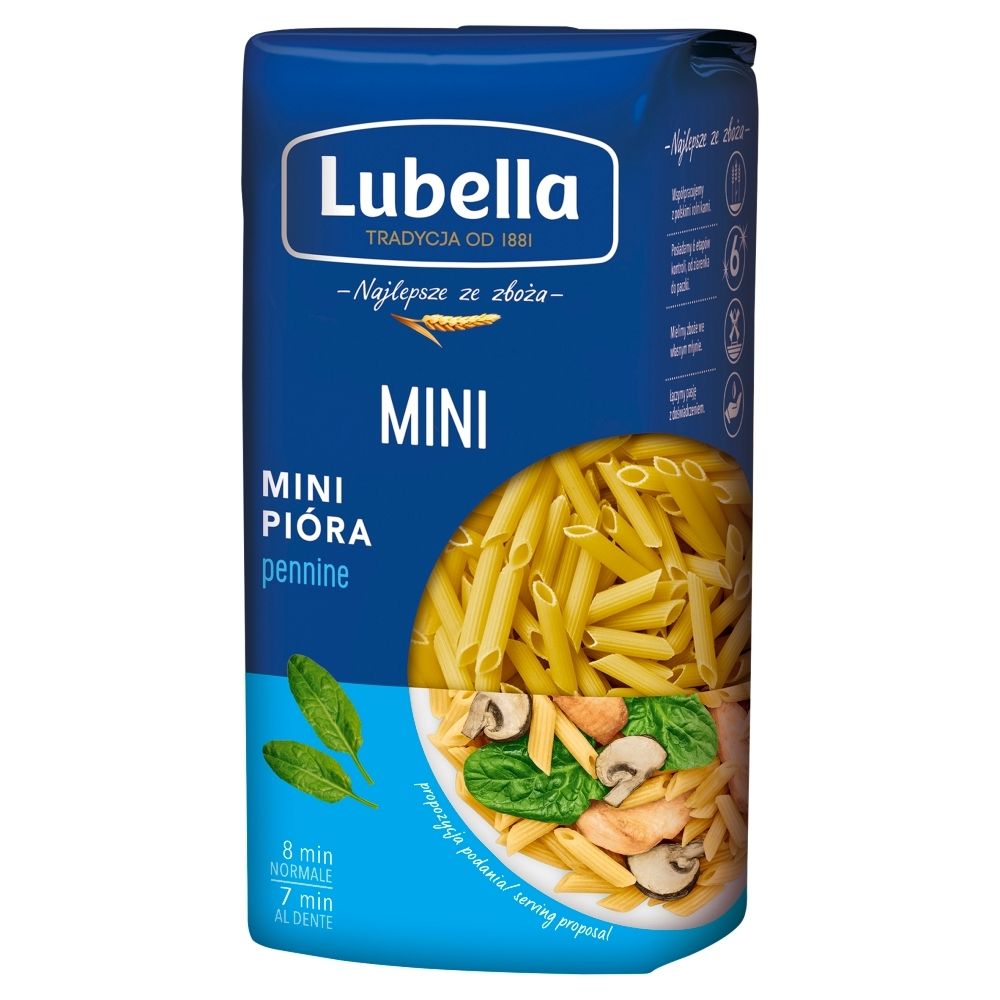 Lubella MINI PENNE MINI PIÓRA MAKARON 400 G zakupy dla domu i biura 32062614