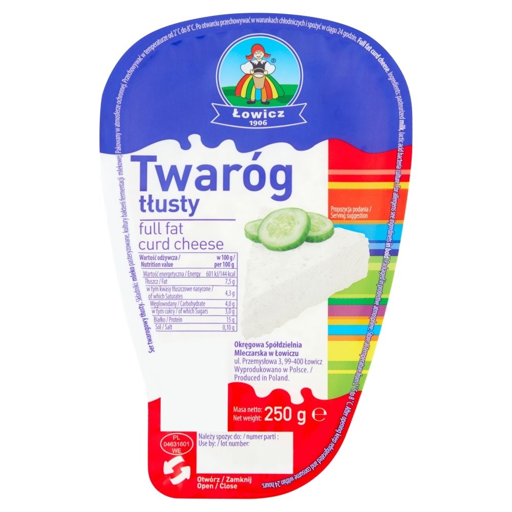 Łowicz Twaróg tłusty 250 g