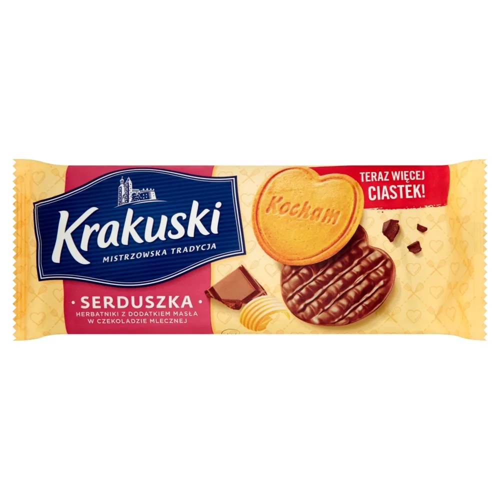 Krakuski SERDUSZKA W CZEKOLADZIE MLECZNEJ 171G/26 zakupy dla domu i biura! 93590