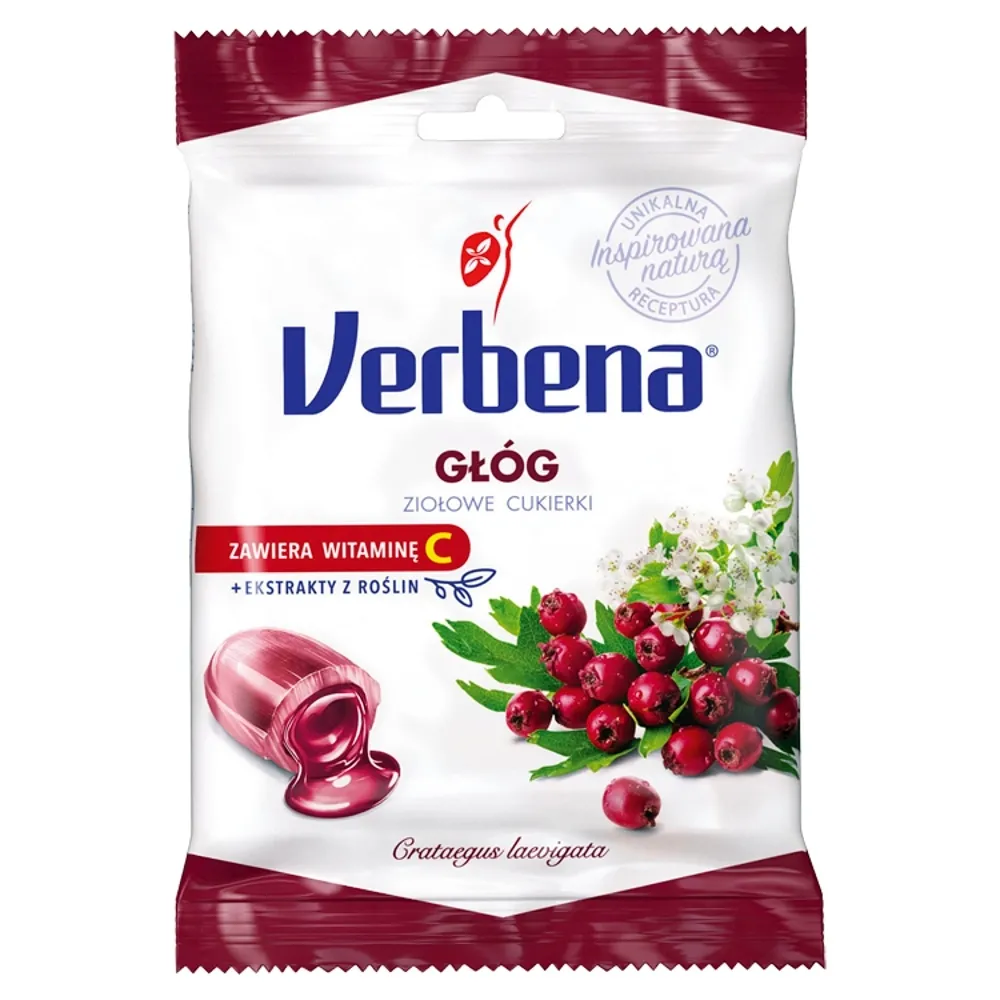 Verbena I.D.C. Polonia S.A. Cukierki ziołowe z głogiem i witaminą C 60 g