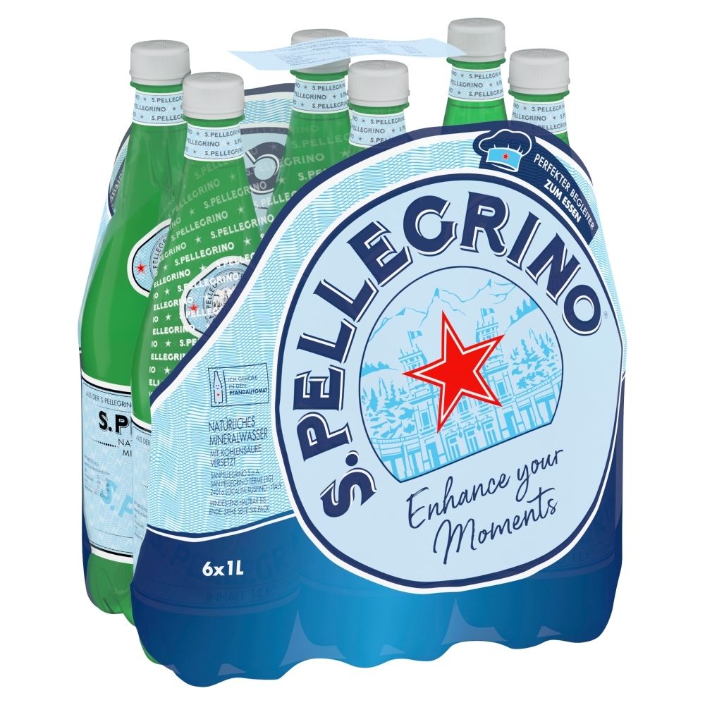 S.Pellegrino Naturalna woda mineralna gazowana 6 x1 L