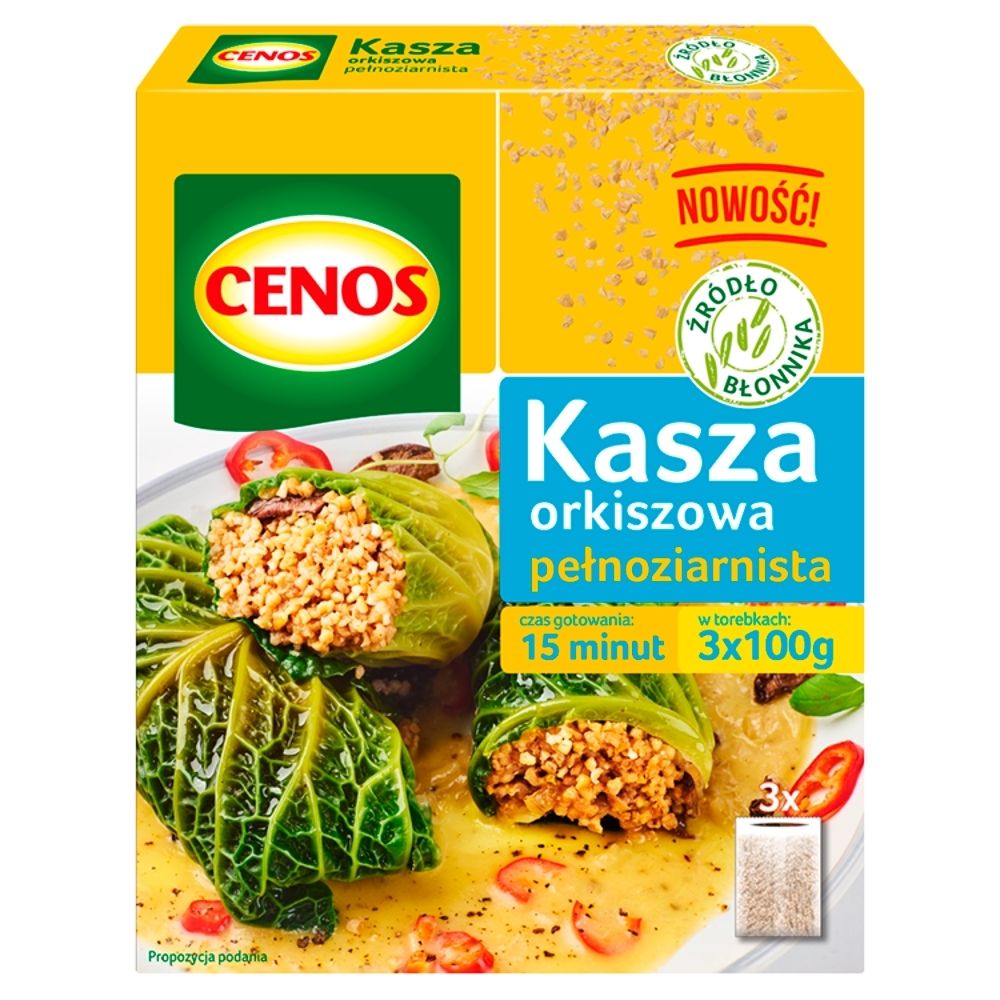 Cenos KASZA ORKISZOWA PEŁNOZIARNISTA 3 X 100 G zakupy dla domu i biura! 37877370