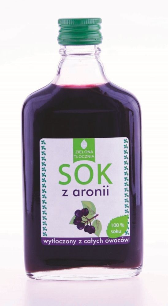 Zielona tłocznia Sok 100% z aronii wytłoczony z całych owoców 200ml Zielona tłocznia