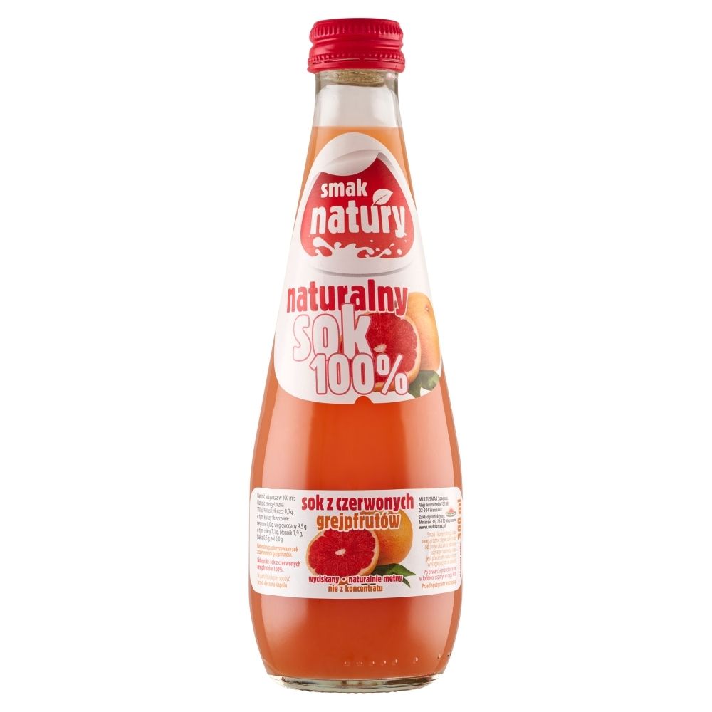 Smak natury Sok z czerwonych grejpfrutów 300 ml