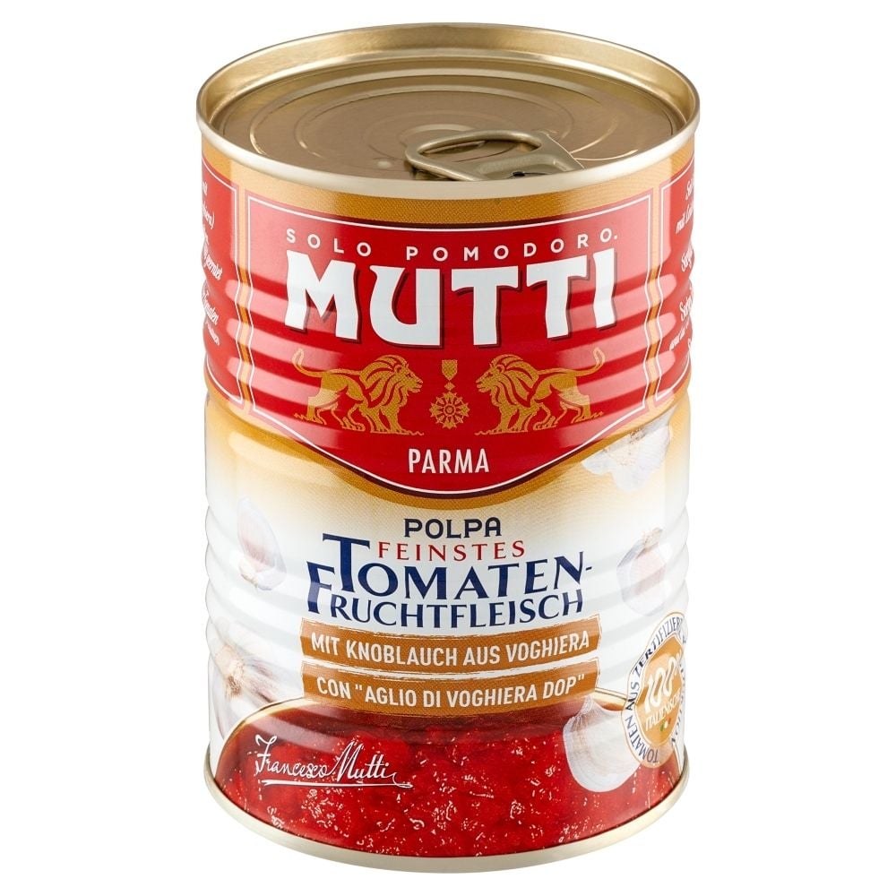 DEVELEY Pomidory krojone z czosnkiem 400 g Mutti
