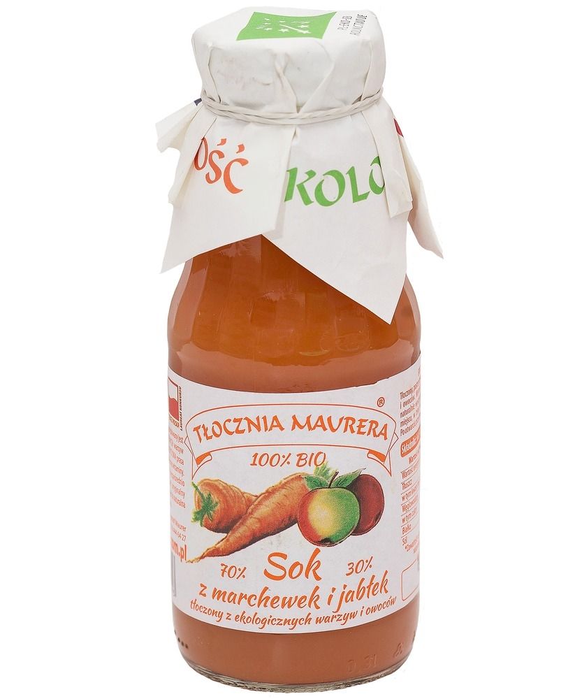 TŁOCZNIA MAURERA SOK MARCHEWKOWY Z JABŁKIEM BIO 300 ml - TŁOCZNIA MAURERA