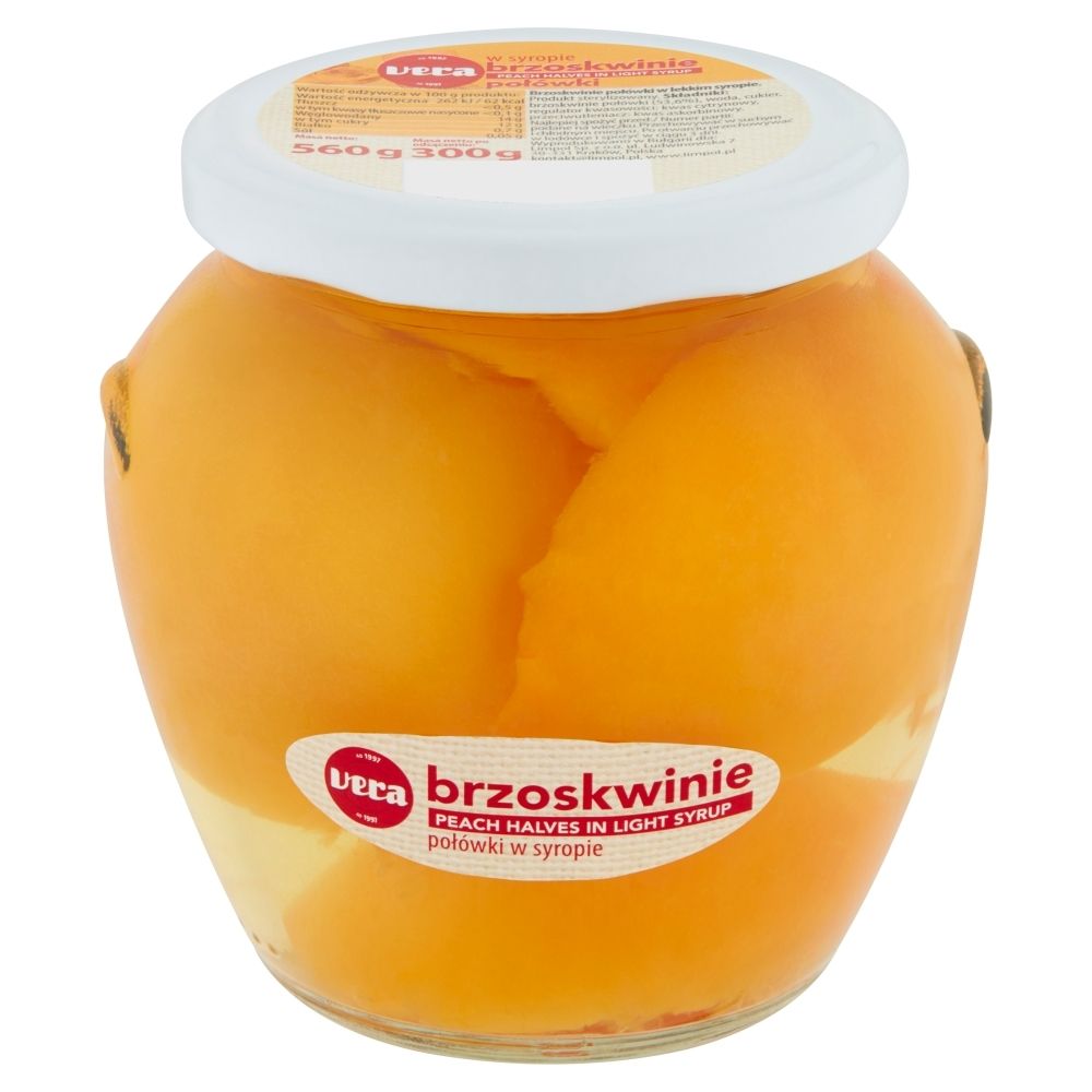 Vera - Brzoskwinie połówki w lekkim syropie słoik